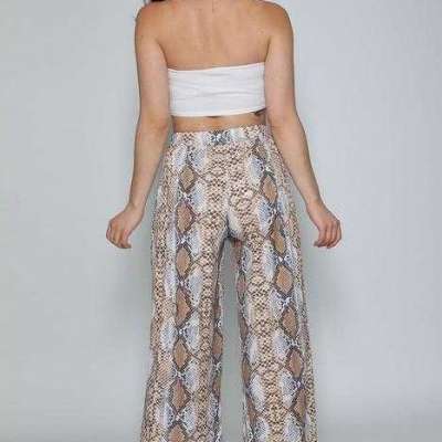 Snakeskin Wide Leg Trousers Profile Picture