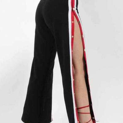 Stripe Popper Side Red, Black & Grey Trousers Profile Picture