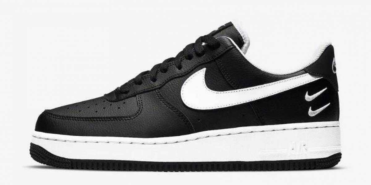Nike Air Force 1 Low Black White Double Mini Swooshes for Sale
