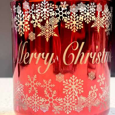 Buy Merry Christmas Red & Silver Large Vogue Jar – 390ml Profile Picture