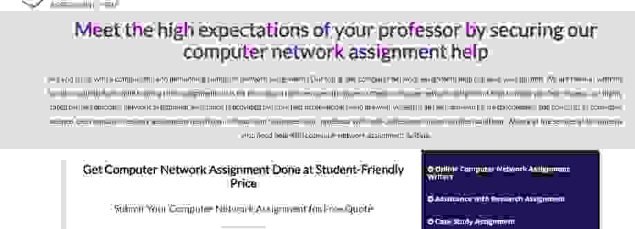 Computer Network Assignment Help Cover Image